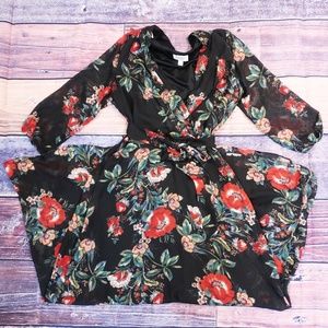 Laundry NWOT Floral Print Maxi Wrap Dress